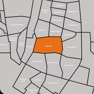 Ligging wijk Centrum op kaart