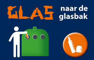 Glas naar de glasbak Glas naar de glasbak