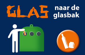 Glas naar de glasbak Glas naar de glasbak