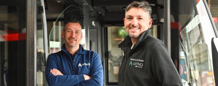 Coördinator Jacky den Bol (links) en Mokhles Al Hmeid uit Syrië (rechts)