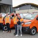 drie nieuwe 100% elektrische straatreinigingsvoertuigen