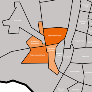 Ligging wijk Vrachelen op kaart