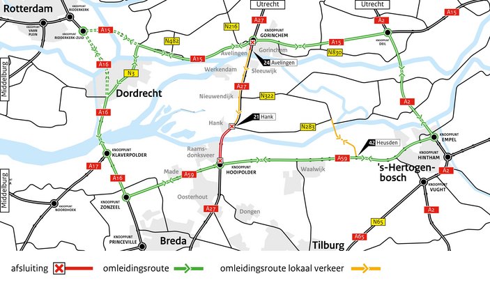 omleidingsroute hooipolder