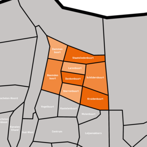 Ligging wijk Dommelbergen op kaart