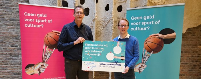 Wethouder Willem-Jan van der Zanden en Jos Kuipers van Sportservice Noord-Brabant