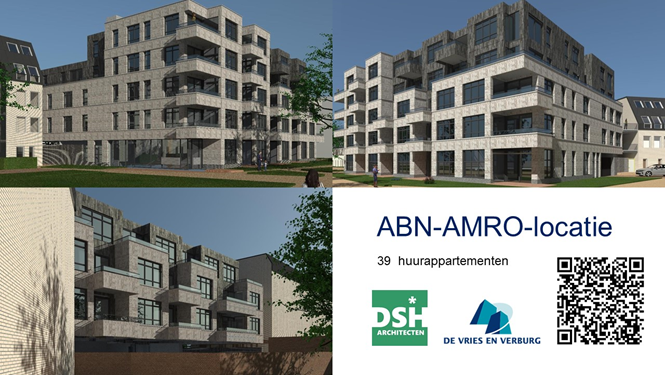 Impressie bouwplan locatie ABN-AMRO
