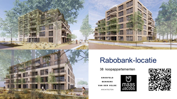 Impressie bouwplan locatie Rabobank
